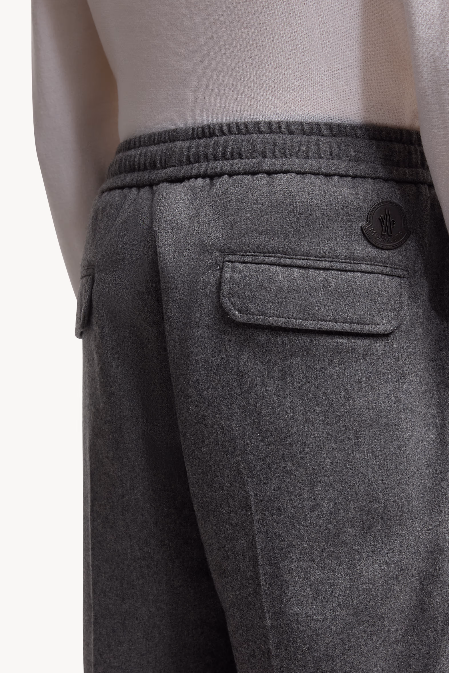 Pantalon de survêtement en cachemire mélangé Hommes Gris foncé Moncler 7